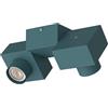 L+ plafoniera, in Metallo, Faretto led soffitto, dimensioni 30cmX17cmX13cm, Plafoniera led, colore blu