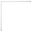 VR VETRINEINRETE Vetrineinrete® Bastone per tenda doccia universale regolabile angolare con aste 90 cm argento o bianca asta per tende (Bianco)