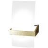 Top Light Applique Contemporanea Metallo Foglia Oro Vetro Bianco 1 Luce G9