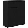 vidaXL Credenza con Cassetto Rovere Nero 71x35x84 cm Legno Multistrato, Mobile Contenitore, Mobile credenza, Armadio corridoio, Mobile Buffet