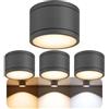 SSC-LUXon CELI-WX - Set di 4 faretti da incasso, 230 V, per bagno ed esterni, IP44, con LED GX53, 5 W, luce bianca calda, colore antracite