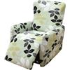WWQQKJ 4-Pezzi Copripoltrona Relax Reclinabile Universale, Moderna Fodere Copripoltrona Reclinabile 1 Posto Elasticizzato Lavabile Rimovibile,Copertura per Poltrona Reclinabile(Color 14)