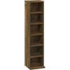 vidaXL Mobile Porta CD Rovere Fumo 21x20x88 cm in Legno Multistrato
