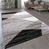 VIMODA Moderno Soggiorno Tappeto Disegno Geometrico Erica in Marrone Beige - Öko-Tex Certificato - Nero, 80 cm x 150 cm