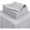 MAQA 25 Tovaglie TNT 140x140 cm, Tovaglie in Tessuto Non Tessuto Antimacchia, Usa e Getta, Coprimacchia Eleganti per Ristoranti, Catering, Feste, Eventi e Cerimonie, Grigio Perla