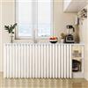 Generic Tende Antipolvere per mensole da Cucina, Tende Pieghevoli da Cucina con Guide, Adatte per armadi, bagni-Beige- W160cmxH70cm