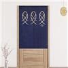 Guest Ruyunlai Noren Tenda Giapponese della Porta Tappezzeria Divisorie Lunga Tappezzeria Giapponese della Porta Tenda per Decorazione Porta Finestra Cucina pesce azzurro 70 x 120 cm