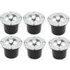 AntDau71® - 6 pezzi Faretto a led segnapasso calpestabile da esterno viali sentieri giardino pavimento IP65 da incasso a terra luce fredda 6500k - 220V (5 watt (12 x 8,5 cm))