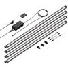 ledscom.de Luce intelligente LED sottopensile SIRIS nero opaco, controller WLAN, piatto, smart home, abilitato Alexa, 90cm ciascuno, 1044lm ciascuno, bianco, set di 4
