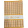 RICAMI FIORENTINI BALDI Copriaffettatrice Tessuto Cotone 100% Tinto in Filo con Ricamo. Misura Grande cm 44x55x30. su Richiesta Misure Personalizzate. (Grande, Giallo)