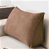 NENIUX - Cuscino a forma di cuneo grande per testiera da lettura, cuscino triangolare per schienale, cuscino di supporto lombare/dorsale con copertura sfoderabile per letto a giorno, divano, tatami