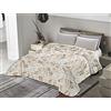 BANZAII TEXTILE INNOVATOR ONLINE Banzaii Trapuntino Una Piazza e Mezza 220x260 cm Primaverile Estivo, Copriletto Leggero Trapuntato Imbottito Made in Italy - Giulia Beige