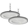 Blivrig 2PCS 200W 24000LM Lampada LED Sospensione Industriale UFO interno 6500K Bianco Freddo, SMD 2835 LED Lampadario Industrial LED Alto IP65 Impermeabile, per Capannoni, Officina, Magazzino
