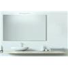 San Marco specchio filo lucido, specchio da bagno con luce, disponibile con o senza lampada da 30 o 45 cm, specchio da parete bagno, installazione semplice e veloce. (120x70 cm, con lampada 45 cm)