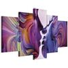 B&D XXL - Quadro 200x100 cm 5 Pezzi - Stampa su Tela Strutturata XXL Grande - Quadri Moderni Componibili Camera da Letto Matrimoniale - Stampe da Parete Arte - Astratto h-C-0014-b-p