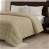 BANZAII TEXTILE INNOVATOR ONLINE Banzaii Trapunta Una piazza e Mezza in Velluto Invernale 600 g/m², Piumone Morbido e Caldo Effetto Vellutato Ideale per l'Inverno - Colore Tortora