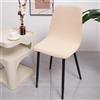 SUIOKPO Coprisedie con Schienale 1/2/4/6/8 Pezzi Elasticizzato, Nordico Sedia Scandinave Fodere Coprisedia per Sala da Pranzo Copertura per Soggiorno, Cucina, Casa Décor, Hotel, Festa,Beige,2 PCS