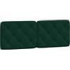 vidaXL Cuscino Testiera Verde Scuro 120 cm in Velluto