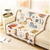 LumiSyne Coperte Double-Face Plaid In Cotone Intrecciato Con Nappina Giungla Stile Bohemien Arazzo Scialle Decorativo Coperta Da Tiro Per Letto Divano Coperta Campeggio Tovaglia Tappeto 160x130cm