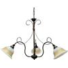 Generico Lampadario classico in ferro battuto a 3 luci Collezione Regina, soggiorno, sala da pranzo, ingresso, corridoio, camera da letto, bagno, vetro oro e ambra