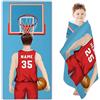 SHROUDEX Telo mare da basket personalizzato con nome, in microfibra, asciugamano da basket con nome, telo mare in microfibra, 70 x 140 cm, per bambini e ragazzi (A,60 x 120 cm)