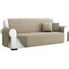 SalGiu Copridivano Trapuntato Double Face Bicolore Salvadivano Universale (Beige/Panna, Poltrona)