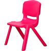 Mediawave Store - Sedia Colorata per Bambini 173710 in Plastica Modello Impilabile 26x30x50cm (Rosa)