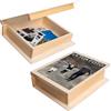 Creative Deco Scatola Libro in Legno con Testo e Foto, 24 x 19 x 7,5 cm