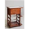 Maslegno Vesuvio - Carrello da cucina con cassetto per pane e portabottiglie Rouge cerise