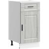 vidaXL Base da Cucina Porto Grigio Sonoma in Legno Multistrato, Mobile Base lavello, Mobile Base Cucina con cassetto, Mobile Base lavello