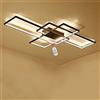 SJUN LED Plafoniera Moderna Quadrato Designer Lampada da soffitto Alluminio Corpo lampada Sala da pranzo Ufficio scala Soggiorno Lampadari lluminazione della stanza [Classe di efficienza energetica A++]