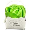 oggettando SET 12 Segnaposto CUORE PERSONALIZZABILE Rosa di sapone profumata Matrimonio, Nascita, Battesimo, Comunione, Laurea, Cresima, 18, 25 e 50 anni, Anniversari e Compleanni (Verde Mela)