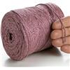 MeriWoolArt® Corda di Cotone Macramè per Creazione di Gioielli, Artigianato, Braccialetti di Corda Colori - 225m Corda Macramè 2 mm Lurex - Filato Macramè Colorato - Cavo Metallico
