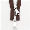 ZOLULA Zip 70/90 cm Giacca Cerniera in Metallo Doppio Cursore Bidirezionale Abbigliamento Fai Da Te Indumento Sostituzione Forniture Fatte a Mano (Colore: Caffè, Dimensioni: 70 cm)