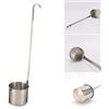 MOOUK Mestolo da vino in acciaio inox, 500 ml, con gancio lungo manico per vino, contenitore per versare mestolo