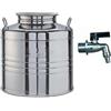 BELVIVERE CONTENITORE FUSTO BIDONE PER OLIO 50LT ACCIAIO INOX 18/10 CON RUBINETTO