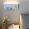 KINLAMS Lampada Da Parete A Ricarica Senza Fili, Rotante USB Per Camera Da Letto, Lampada Da Lettura, Interruttore Di Studio, Applique Per Ristrutturazione Interna Hotel (Bianco Senza Fili diritto)