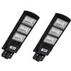 LEOFLA Lampione Stradale Faro a Led 90W Con Pannello Solare Telecomando E Crepuscolare