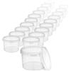 BenBow Secchio con coperchio 0,5l trasparente 100x 0,5 litri, idoneo al contatto con gli alimenti, stabile, ermetico - a prova di perdite, inodore - contenitore di plastica - vuoto