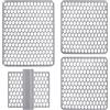 SaRani Set Tappeti Lavello 4 Pezzi Salva Lavandino Parabordo Scolapiatti Colorati Gomma (Grigio Chiaro)