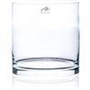 Sandra Rich Vaso di Vetro CYLI da Tavolo per Fiori, Cilindro, Altezza e Diametro: 15 cm, 1 Pezzo