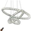 EFPD Lampadario a LED Lampadario di design a tre anelli in cristallo K9 Φ: 30 cm * 50 cm * 70 cm creativo soggiorno sala da pranzo camera da letto studio plafoniera moderna