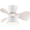 KVOYYIRA Ventilatore Da Soffitto Con Luce Silenzioso LED Dimmerabile Bianco Lampadario Con Ventilatore DC Reversibile 6 Velocità Piccolo Plafoniera Con Ventilatore Per La Camera Da Letto Dei Bambini Lounge