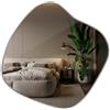 Tulup Specchio Grande da Parete 77x76,6 cm Asimmetrico per Soggiorno Bagno Camera da Letto il Corridoio Moderno Design Bordo Ondulato Make Up Irregolare Organico da Appendere Stile Industriale