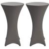 Beautissu Set da 2 tovaglie Rivestimento Elastico per tavoli da Bar & Cocktail Stella Ø80-85cm - Fodera Elastica tavolini per Eventi e Catering - Antracite