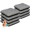 SuperKissen24. Set di 8 Cuscini per Sedie - Cuscino 45x45 cm da Esterno ed Interno Comoda Seduta Impermeabile per Mobili e Arredamento da Giardino, per Pavimento - Grigio