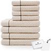 Zucchi SET asciugamani 8 PEZZI linea NATURALE Var. 41 + tavoletta profumo biancheria per armadi by Biancocasa