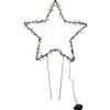 Spetebo Stella di Natale con 140 LED, batteria e timer, 60 cm, decorazione da giardino, decorazione natalizia per esterni