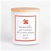 ACCENDILA CANDLE Ci sarò sempre - Candela Profumata, Iris e Tuberosa, Cera naturale, Made in Italy, Bicchiere in Vetro Satinato, Tappo in Legno di Faggio, 200 grammi
