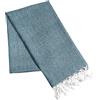 HOME ZEN HOUSEHOLD LINEN Pareo Telo Fouta Unisex in Cotone Riciclato, 90x170 cm, Assorbente, Multicolore, per Mare, Spiaggia e Piscina ART REANA (AZZURRO)